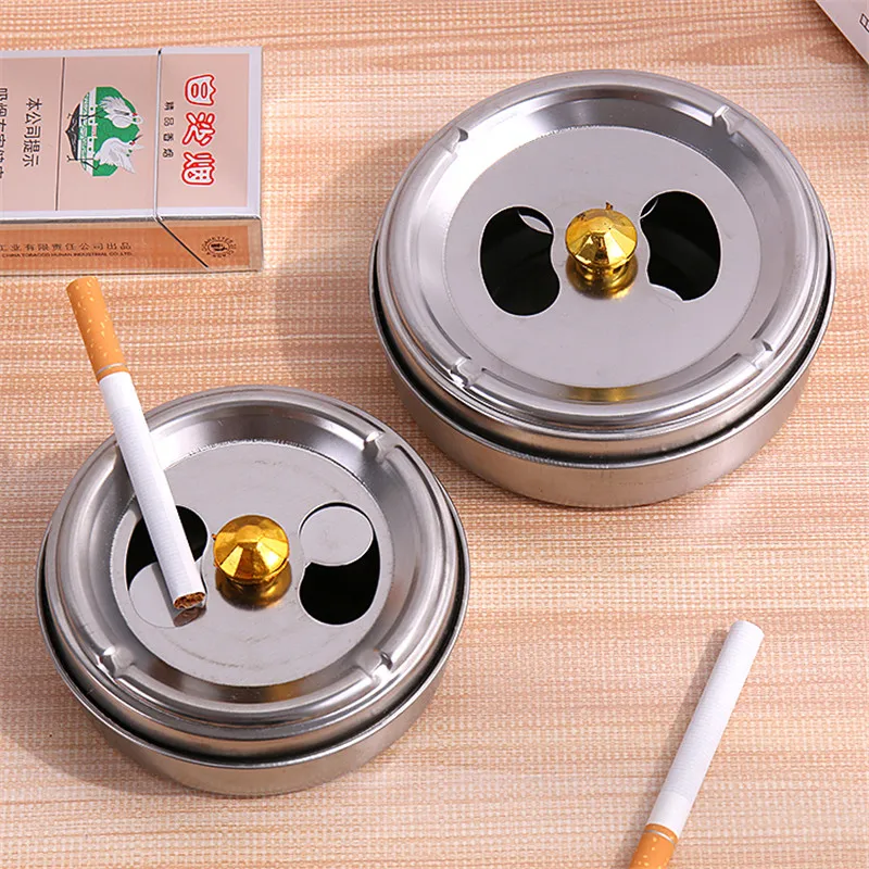 Вращающаяся пепельница с круговым покрытием из нержавеющей стали чайный столик