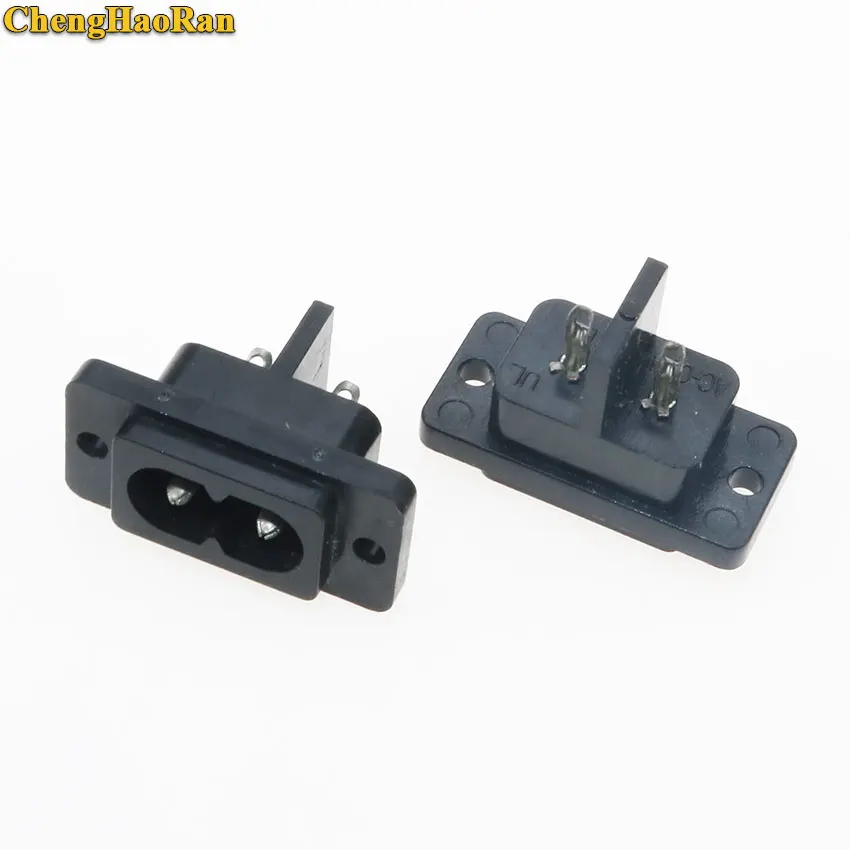 ChengHaoRan 1 шт. 2 контактный разъем питания переменного тока IEC 320 C8 сменные