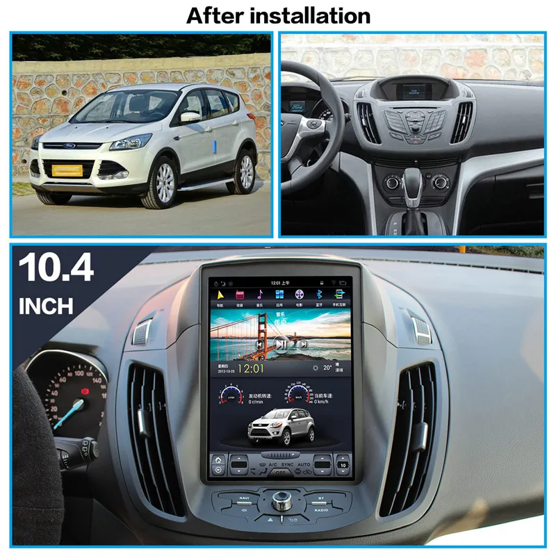 Aotsr Android 6,0 Tesla стиль автомобиля нет dvd-плеер gps навигация для Ford Kuga 2013- Авто Стерео головное устройство мультимедиа recoder