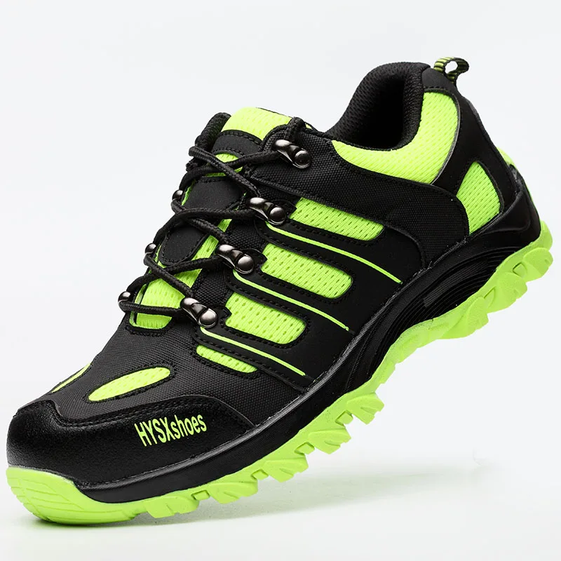 Ботинки мужские большого размера Модные дышащие со стальными носками Рабочая