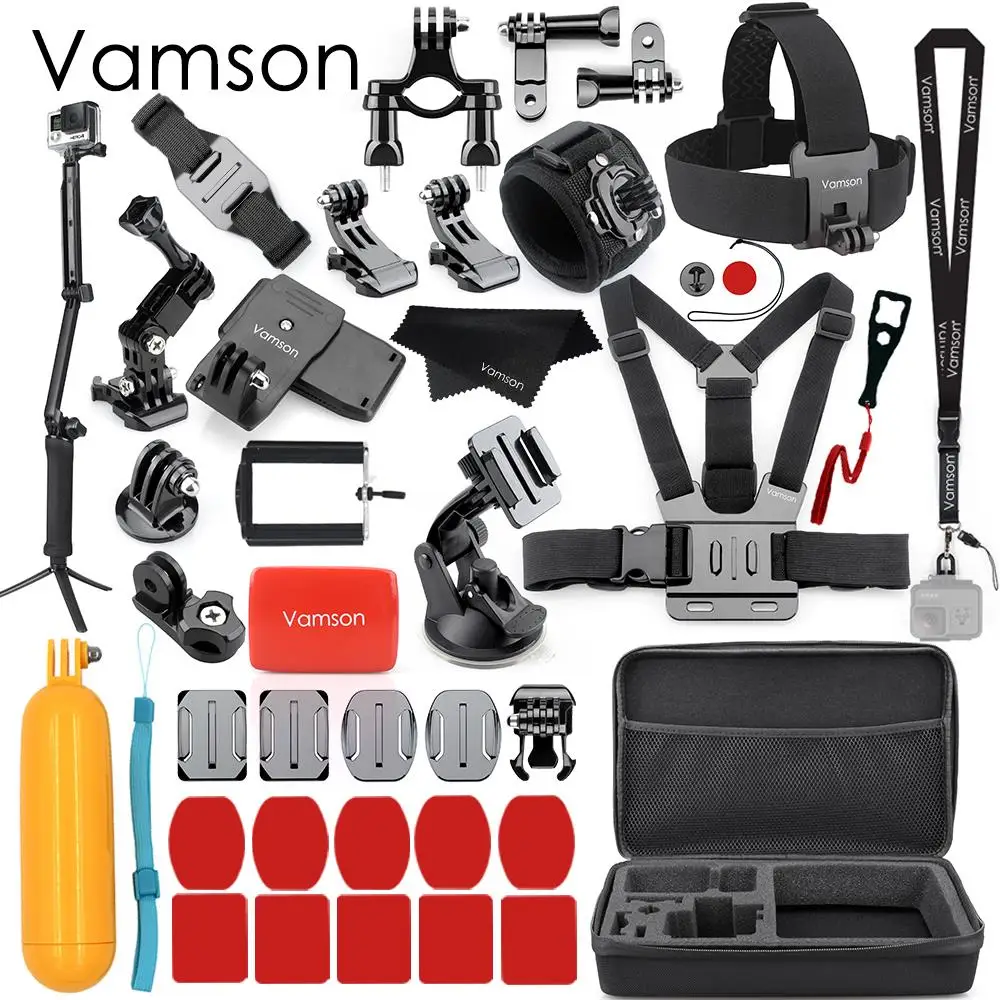 VS79B Vamson для Gopro hero 7 5 набор аксессуаров для Gopro hero 7 5 black hero 7 6 4 3+ session для xiaomi для SJCAM аксессуары VS79 - Цвет: VS79B
