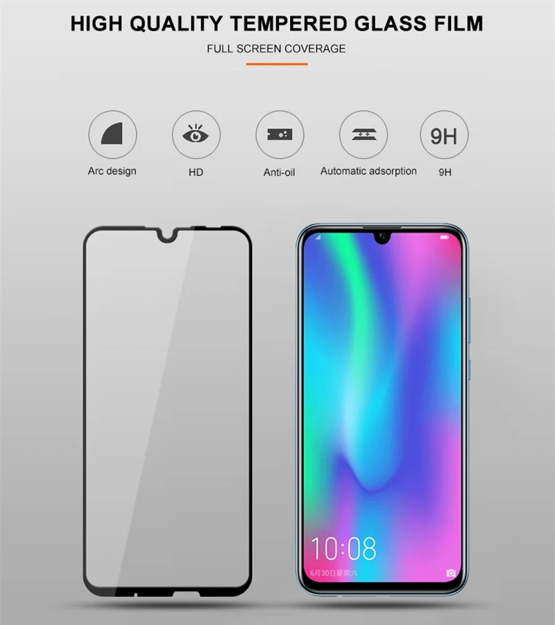 2 шт полное покрытие Temepred стекло для huawei Honor 10 Lite 10i Защитное стекло для Honor 10 i 20i на 10 Lite светильник пленка для экрана