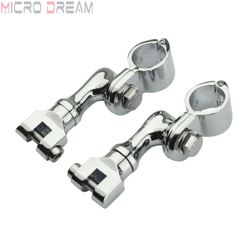 Хромированные 1 &quot&amp 1/4&quot и 1/4 &quotзажимы для педалей двигателя Bowleg 25 мм/32 мм/38 мм