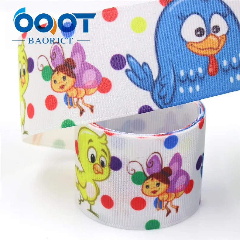OOOT BAORJCT I-19426-1087, 1-1/", 10 ярдов мультфильм термотрансферные печатные корсажные ленты, Бант колпачок DIY аксессуары украшения - Цвет: I-19426-1088