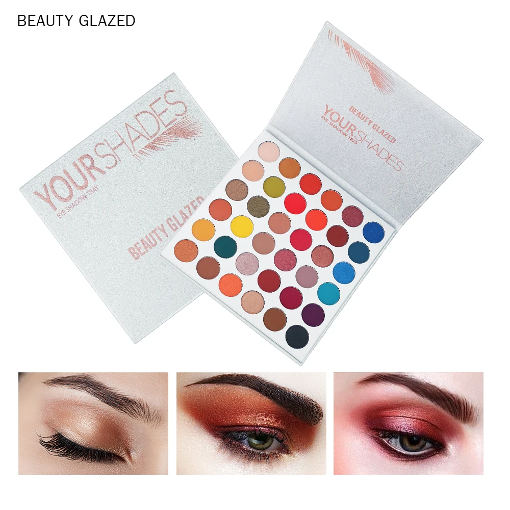 Beauty Glazed макияж ваши оттенки 36 цветов Тени для век Палитра матовые блестящие