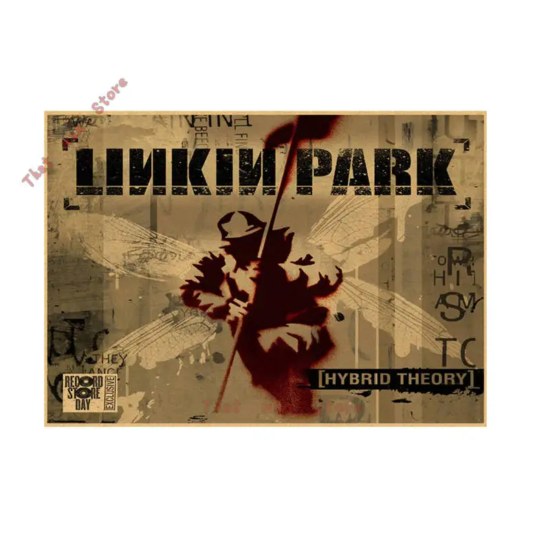 Ностальгическая рок-группа Linkin Park Честера Чарлза БЕННИНГТОНА/крафт-бумага/кафе/Бар плакат/Ретро плакат/42*30 см - Цвет: Розовый