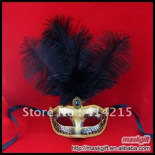 Бесплатная доставка DHL в США красивая черная и Золотая маскарадная вечеринка