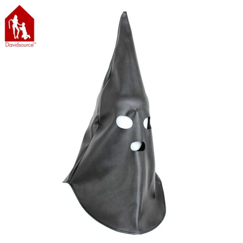 Davidsource CUSP кожаный капюшон с глаз и рта отверстие Призрак Маска Хэллоуина