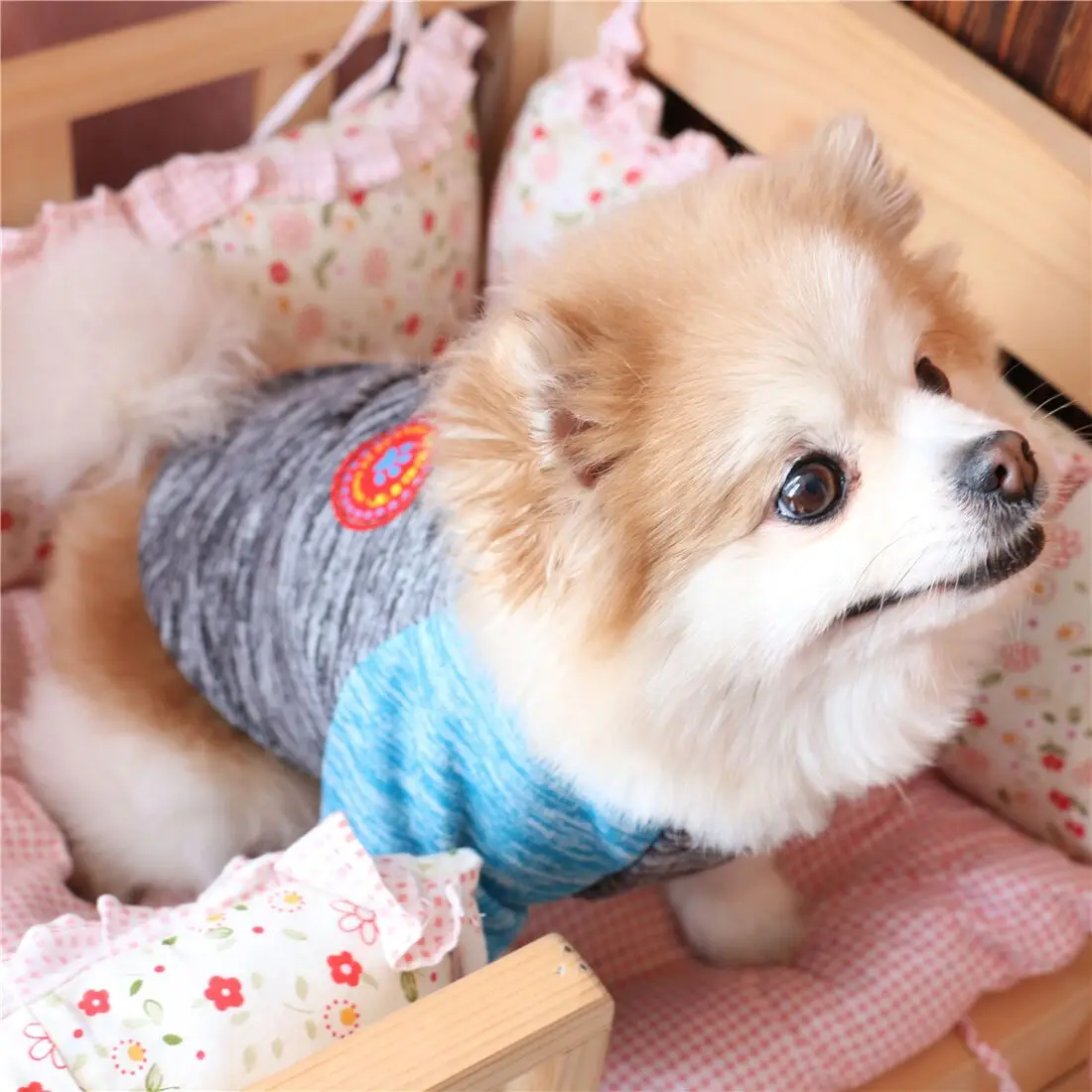 2018 Spring Autumn Pet Dog Clothes for Dogs Warm Thick Tshirt Soft Comfortable Sweater Cat Small XS-L | Дом и сад