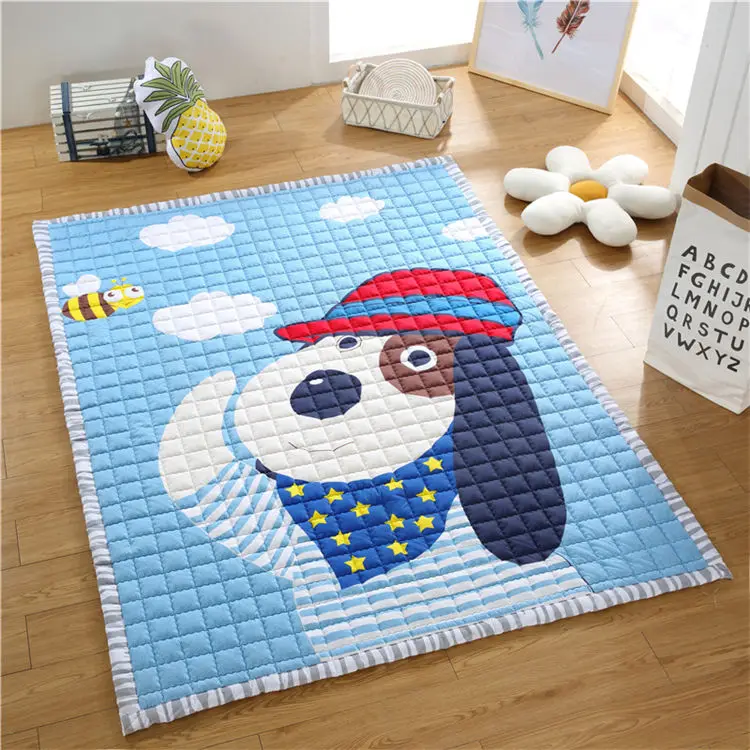 Хлопковый детский игровой коврик, детский коврик для ползания, 150*200 см, детский игровой ковер, детский коврик для гостиной, толстый пол, детский коврик для ползания, 1 шт