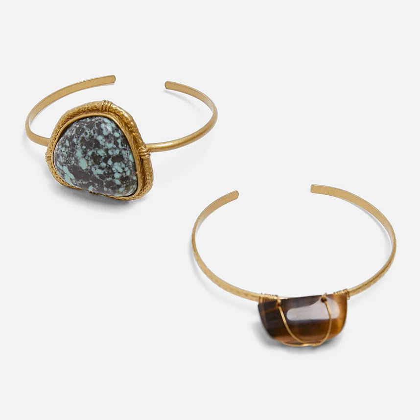 Dvacaman Boho ZA, женские серьги-капли с натуральным цветным камнем,, винтажные металлические массивные серьги с подвеской, вечерние этнические ювелирные изделия