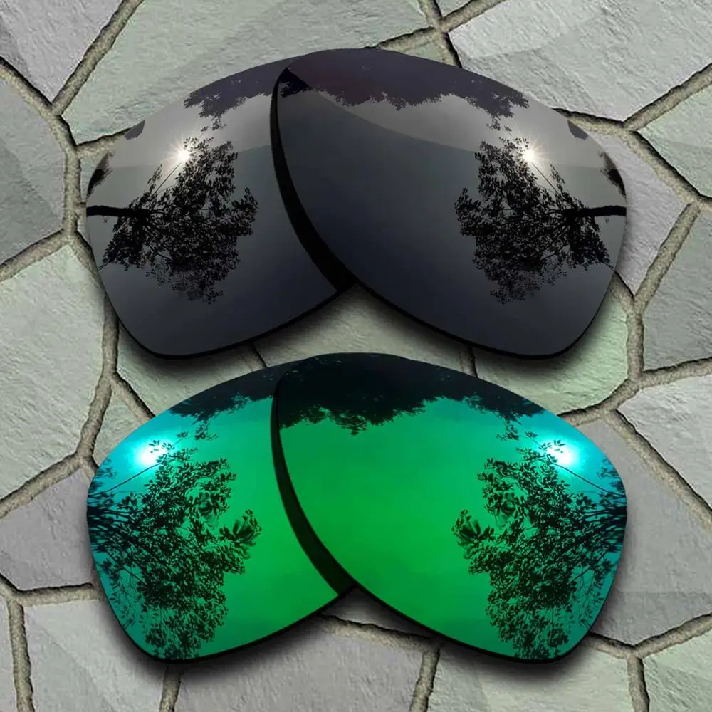 Black-Jade Green Солнцезащитные очки поляризованные Сменные линзы для Окли отправка 2-сортов - Цвет линз: Black-Jade Green