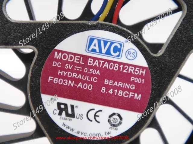 AVC BATA0812R5H P001 0F603N F603N DC 5V 0.50A 87x87x12 мм сервер вентилятор|server fan|dc 5v fan5v dc fan |