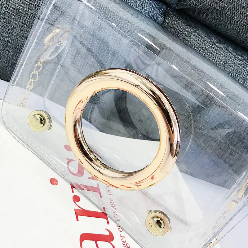 Женская прозрачная сумка мессенджер на плечо 2019|Сумки с ручками| |