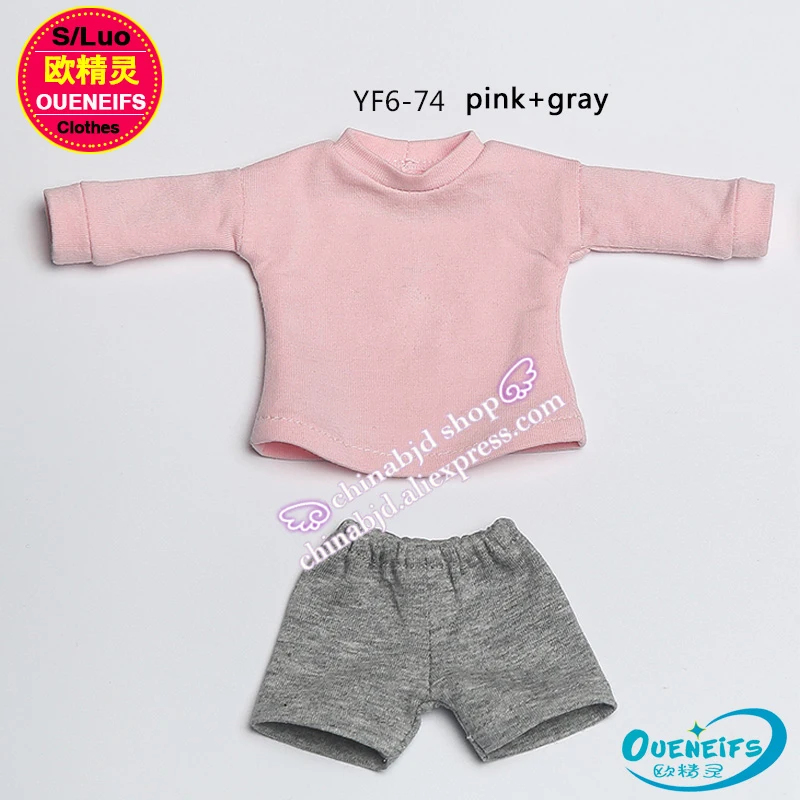 Одежда для кукол BJD SD 1/6 спортивный костюм двух цветов розовый и белый аксессуары