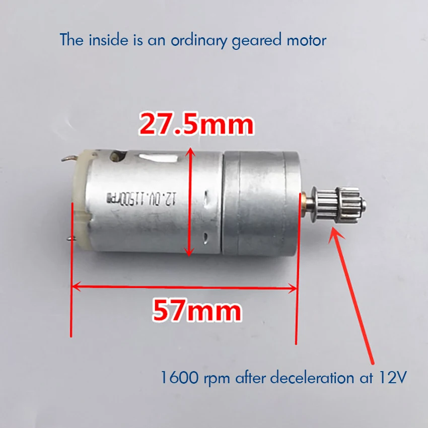 DC12V червь Шестерни планетарный редуктор двигателя 0.5A 7-образный вперед и назад двигатель постоянного тока высокой Скорость Turbo Шестерни ed мотор с шарикоподшипником