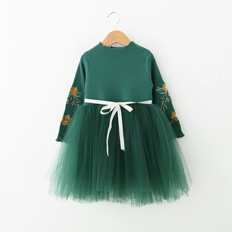 Girls Dress Autumn long Sleeve Knit Sweater Dresses Kids Girl Cute Clothes 3 4 5 6 7years Birthday Princess Beautiful Tutu | Детская