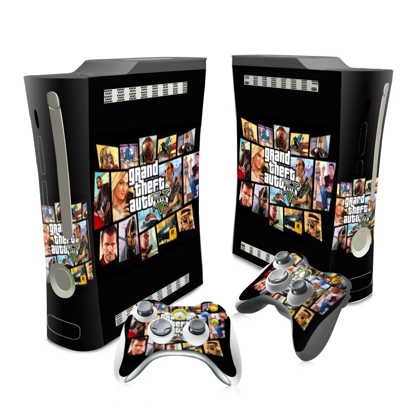 Grand Theft Auto V GTA 5 кожи Стикеры наклейка для Xbox 360 консоли и контроллеры защитные наклейки для Xbox360 винил