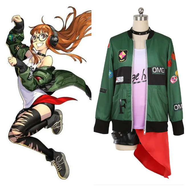 Full Set Persona 5 Cospaly Futaba Sakura Costume Dancing in Starlight Outfit Jacket Shorts Adult Carnival Girls Women | Тематическая