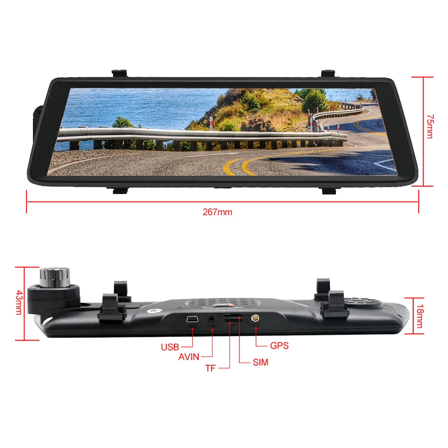 Camlive E05 зеркальная камера 10 &quotips 4G gps навигация bluetooth HD1080P Двойная wifi зеркальный