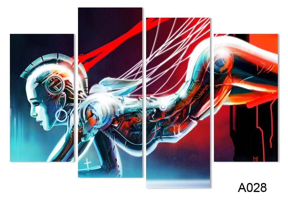 

Free Shipping 4pcs/set Figure Abstract wall Painting Printed Painting Oil Painting On Canvas Home Decoration Living Room