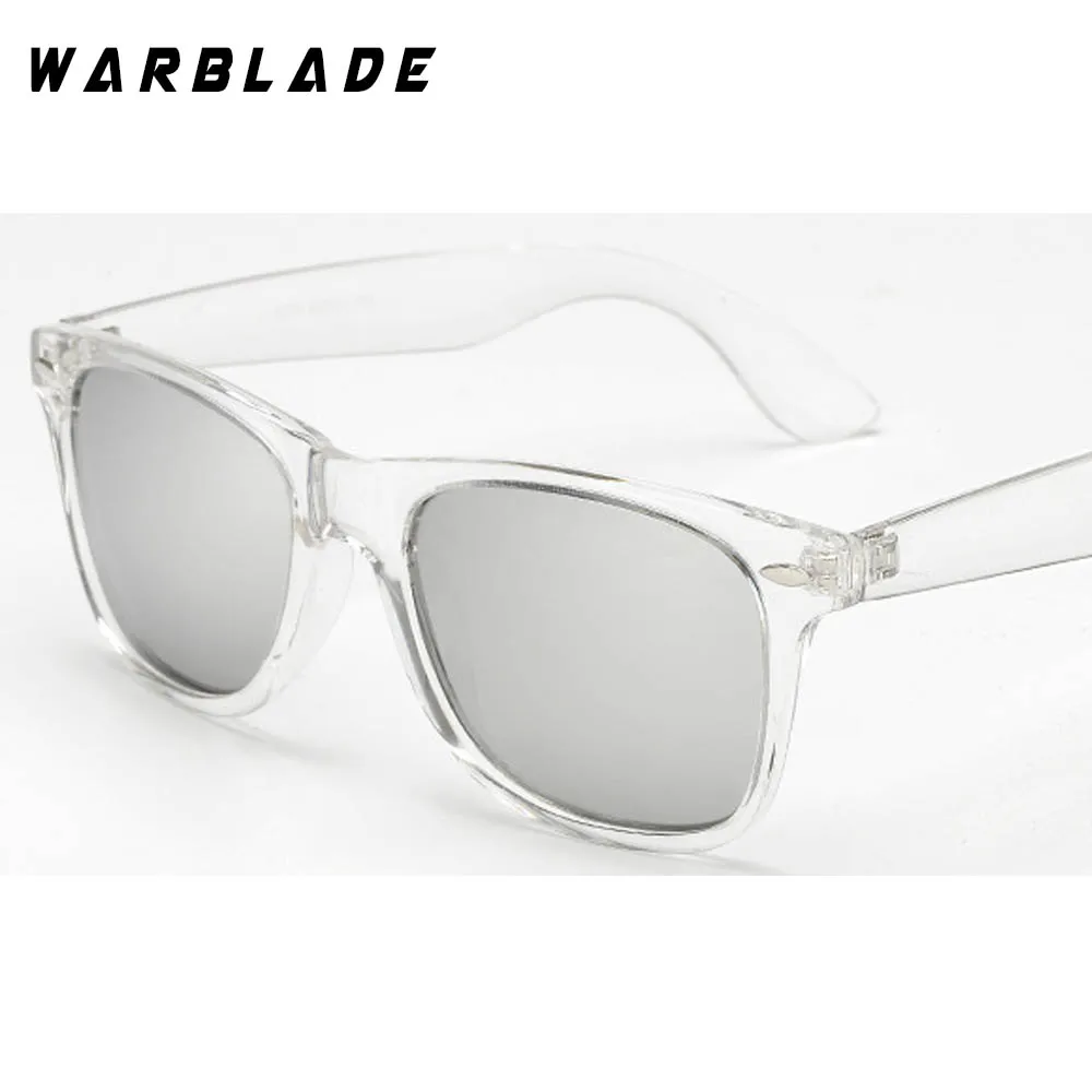 clear silver Поляризационные солнцезащитные очки WarBLade в стиле ретро, очки ночного видения, Ретро стиль, мужские и женские, брендовые, дизайнерские, солнцезащитные очки, UV400, Gafas De Sol - Цвет линз: clear silver
