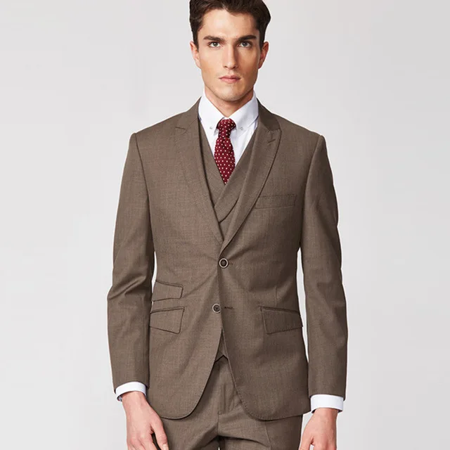 Новинка 2018 итальянский высококачественный костюм из камня мужской деловой двух