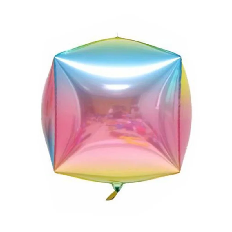 Rainbow 2 1 шт., 22 дюйма, градиентный цвет, 4D, диско, Гелиевый шар, для дня рождения, свадьбы, вечеринки, украшение, воздушный шар, реквизит для фотосессии, для детского душа, детские игрушки - Цвет: Rainbow 2