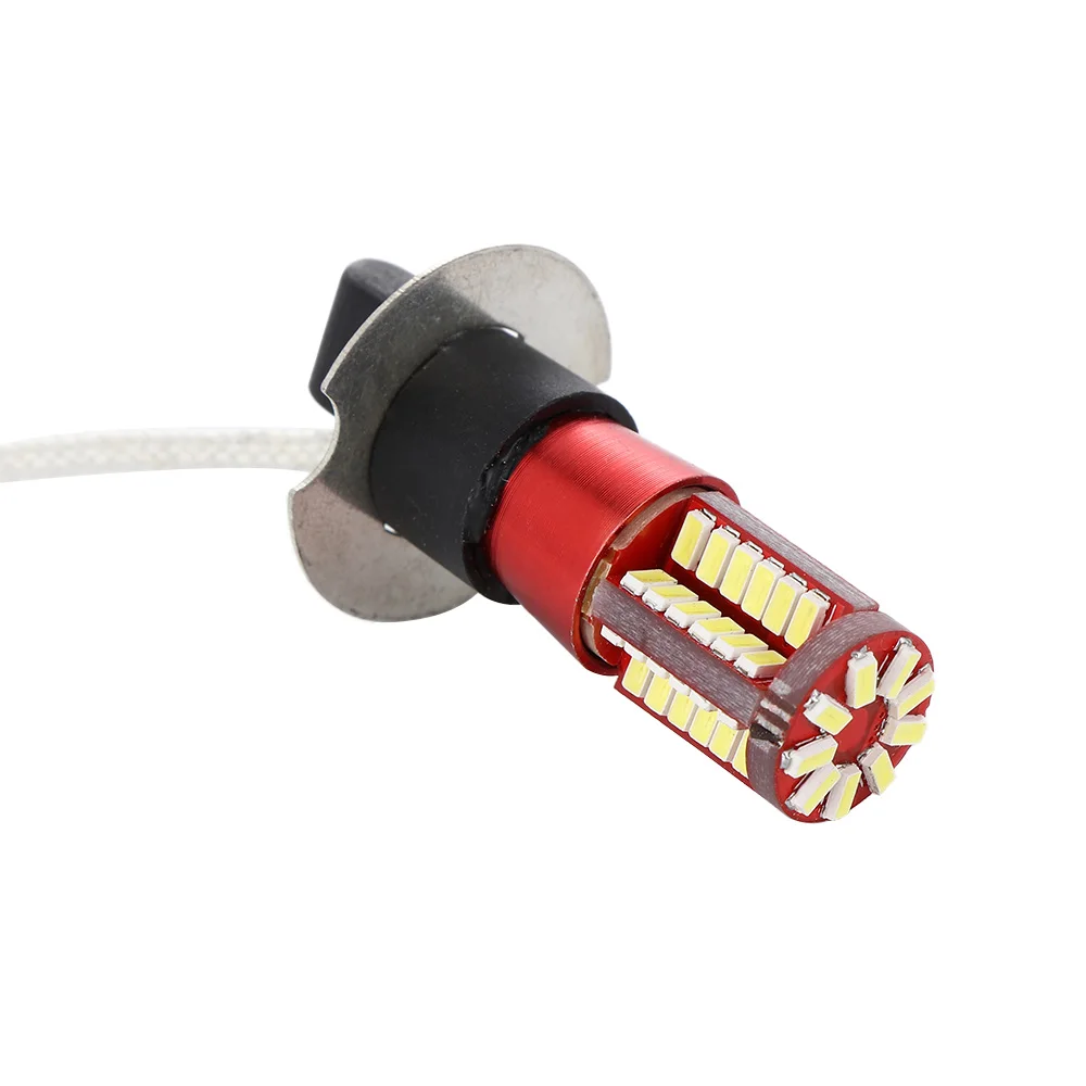 1 шт. супер яркий белый светодиодный фонарь H3 57 SMD 3014 лампа для противотуманных фар