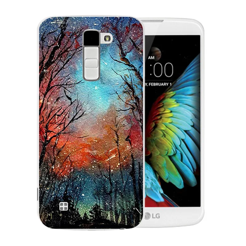 For LG K10 LTE K420N K430 K430ds F670 Soft TPU Back Cover Starry Sky Pattern for K410 Matte Full Protect Phone Case |