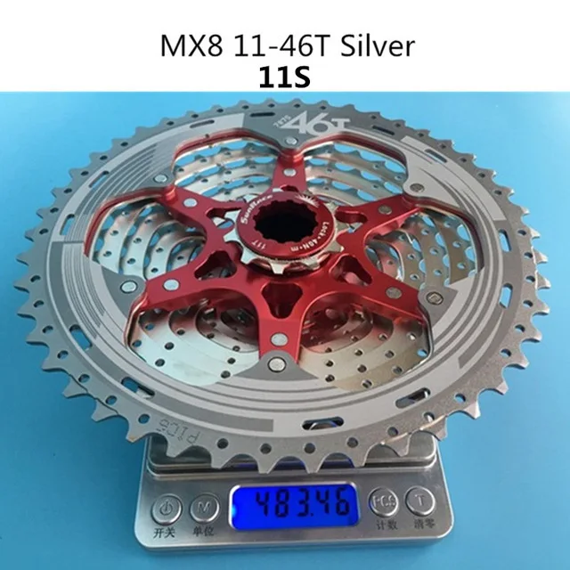 11S11-46T Silver Red Высокое качество прочный sunracing маховик CSMX8/CSMX3 горный велосипед 8 S/9 S/10 S/11 S/12 S 28 T-50 T полный спектр Маховиков - Цвет: 11S11-46T Silver Red