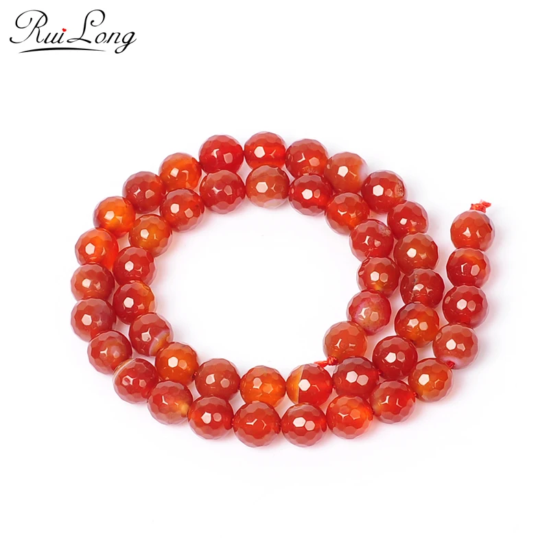 

New arrival 4-14mm faceted red agata stone Natural Stone Beads loose strand 15" For Making Jewelry Diy bracelets necklaces