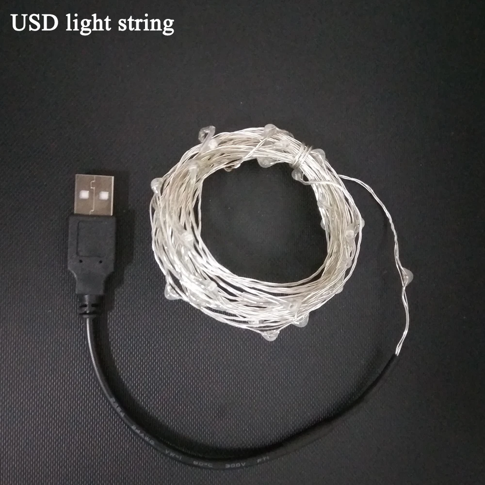 Гирлянды светодиодные огни 10 м 33ft 100led с источником питания от USB 5 В открытый