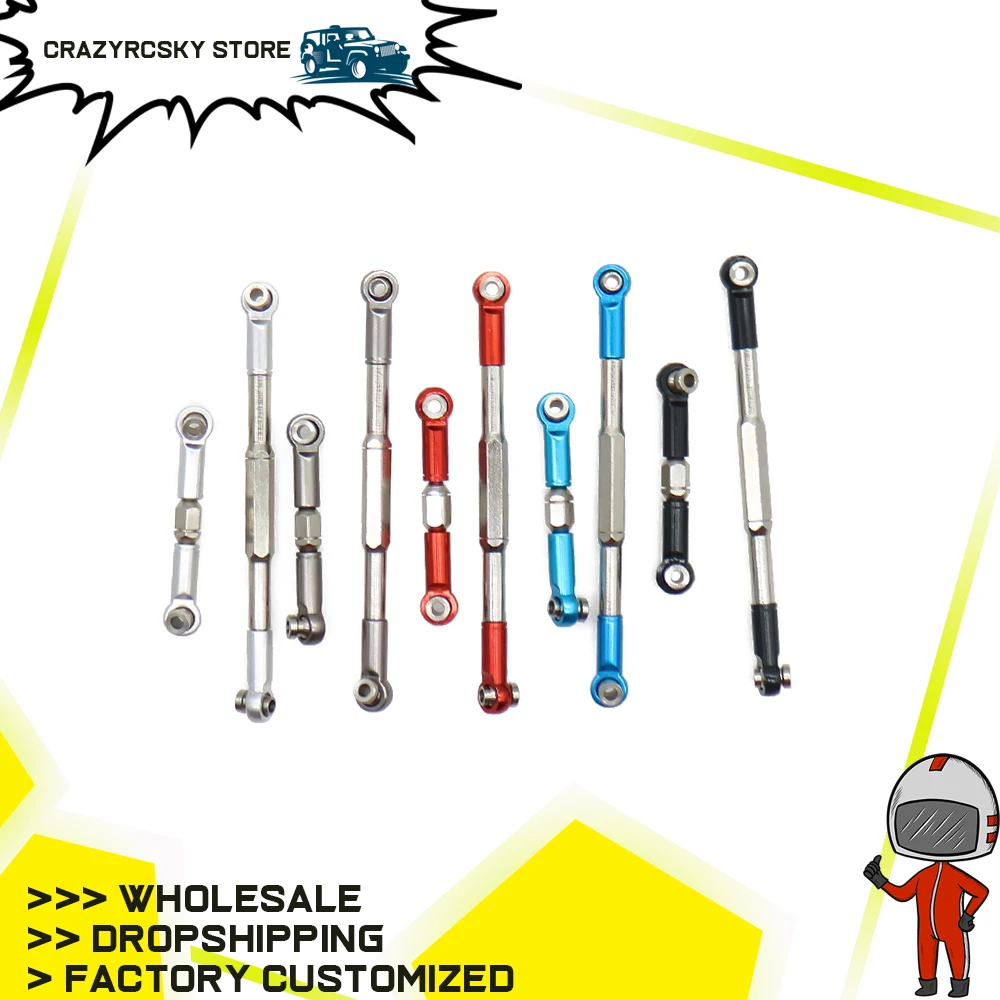 Комплект рулевой тяги RCAWD для WPL Henglong B1 B-14 B-16 C-14 C-24 B-24 B-26 JJRC Q61 Q60 4x4 6x6 военный грузовик и гусеничный автомобиль WPL1608