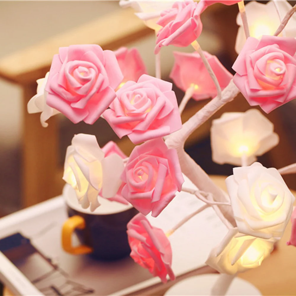 Светодиодная настольная лампа LightMe с цветами и розами для украшения комнаты