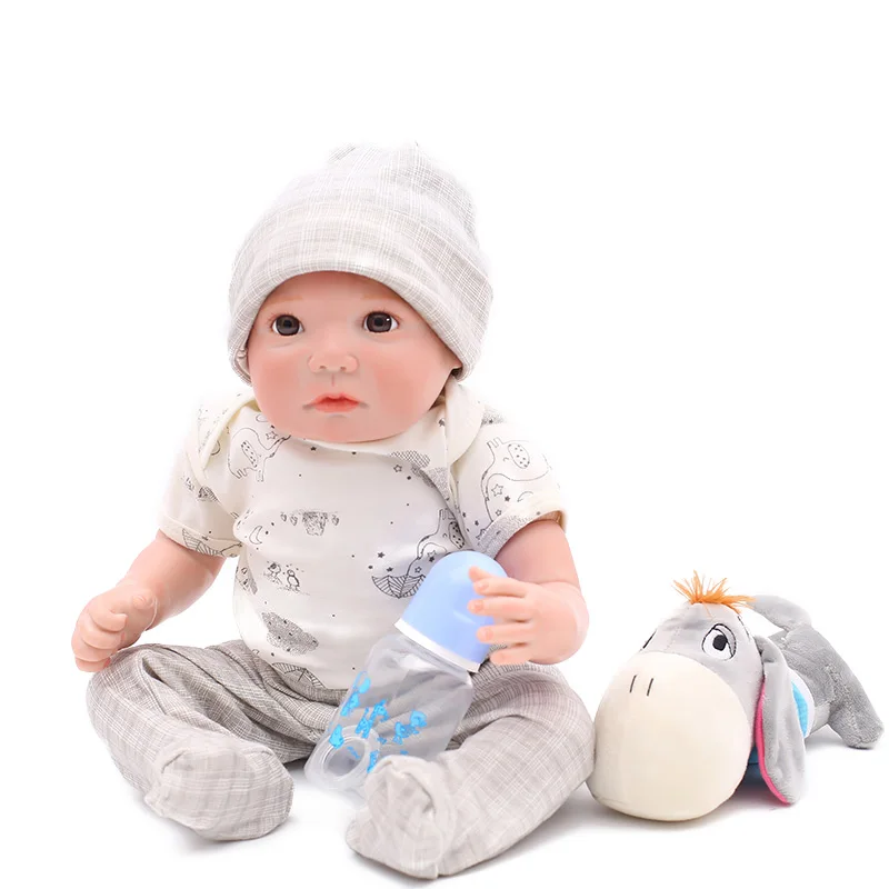 50 см 20 дюймов силиконовые Bebe Reborn Baby Doll игрушки Реалистичные розовые платья