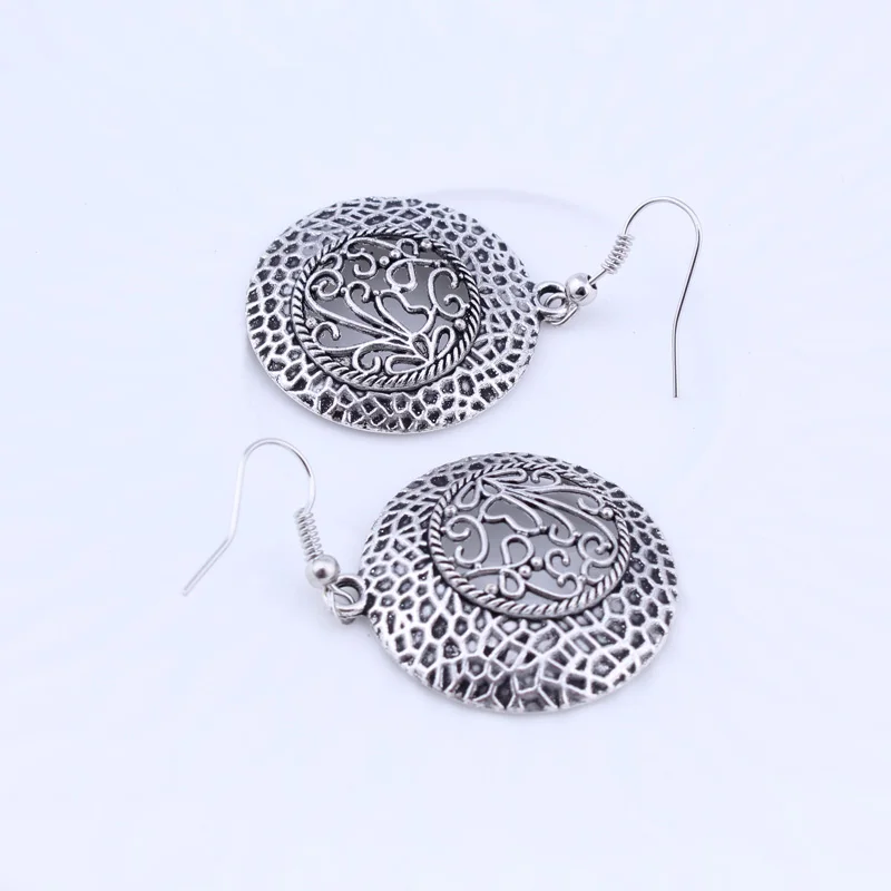 Новые богемные винтажные Тибетский серебристый цвет серьги-Крючки для ушей в