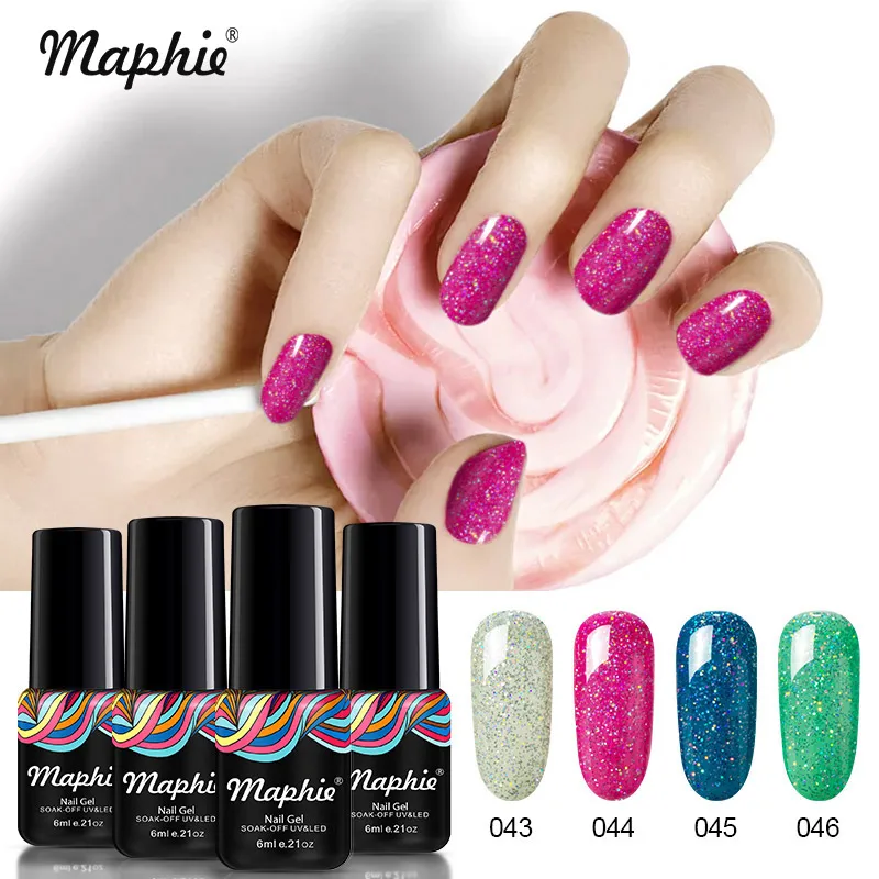 9 Maphie 4 шт./лот набор гель-лаков для ногтей DIY Дизайн ногтей розовый цвет УФ-гель для ногтей наборы Полупостоянный светодиодный Гель-лак для ногтей эмаль 6 мл - Цвет: 9