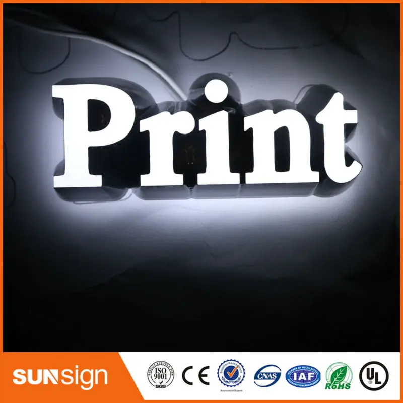 3D двухстороннее акриловое с подсветкой мини подсветка Букв uber light up|letter sign|led letters