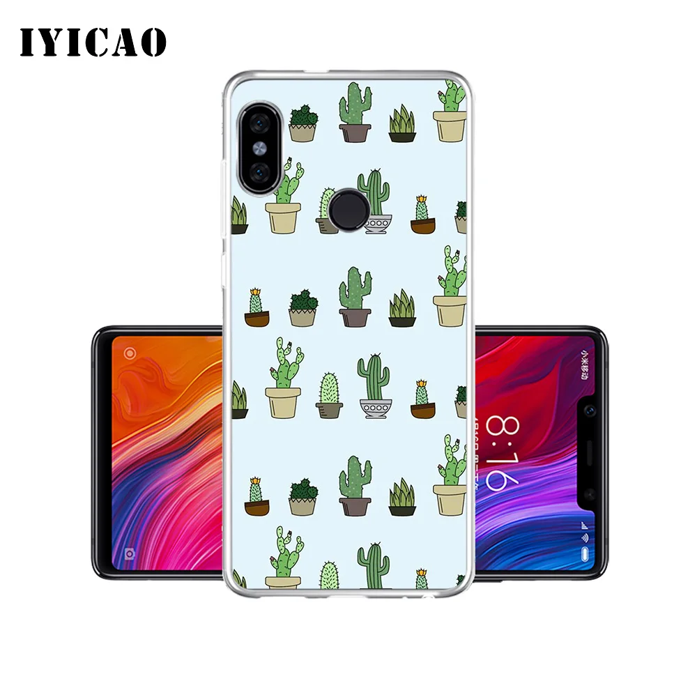 IYICAO милый мягкий силиконовый чехол для телефона С КАКТУСОМ Xiaomi Mi 9 8 SE 6 A1 A2 Lite F1 MIX2S