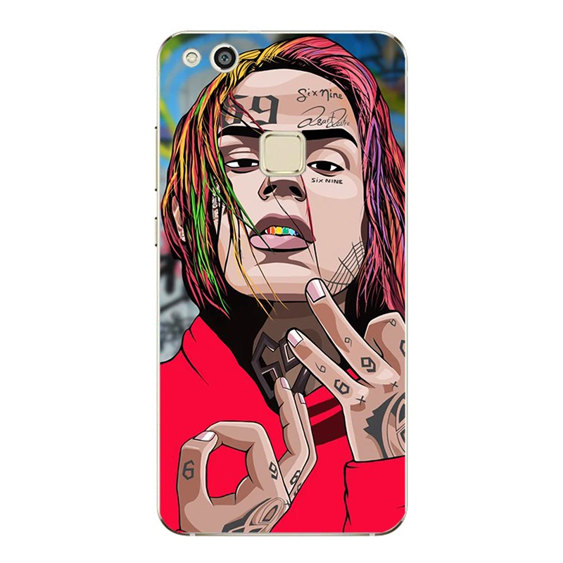 В стиле хип хоп реперские кепки Tekashi 69 6ix9ine чехол из термопластика Чехол для