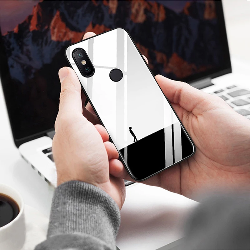 CHYI pattern case For Xiaomi Mi A2 glass Mi6x back cover Explosion-proof shockproof for mi 6x hybrid | Мобильные телефоны и