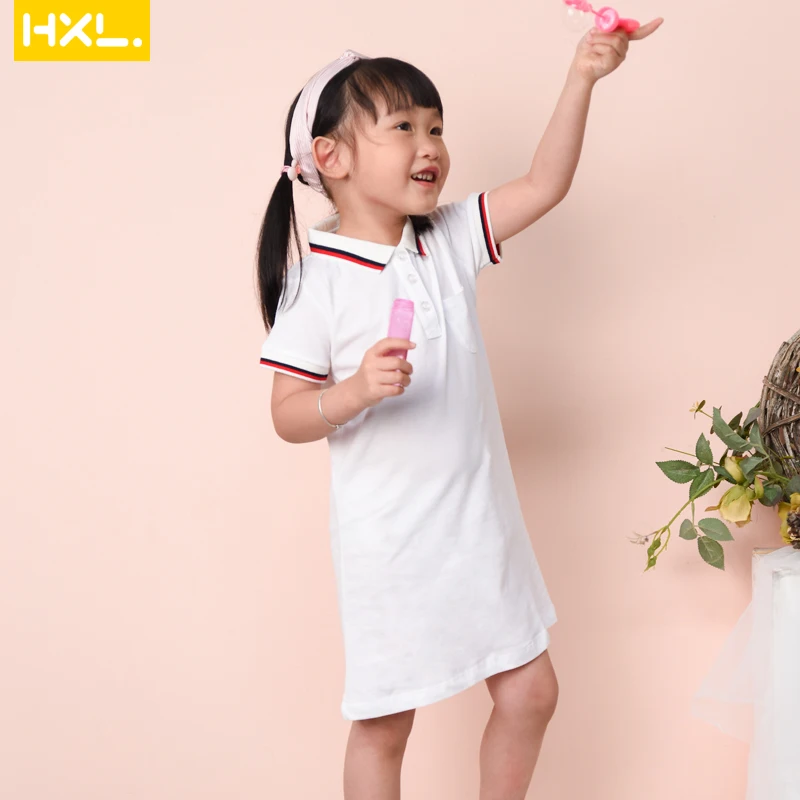 2020 летнее платье в стиле преппи для девочек хлопковая одежда с коротким рукавом