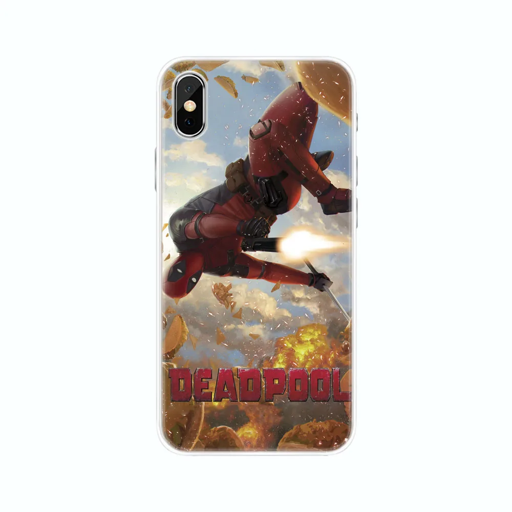 Deadpool Super Cool Cute Soft TPU Silicone Case Cover For Apple iphone X XR XS Max 5 5S SE 6 6S 6Plus 7 7Plus 8 8Plus |