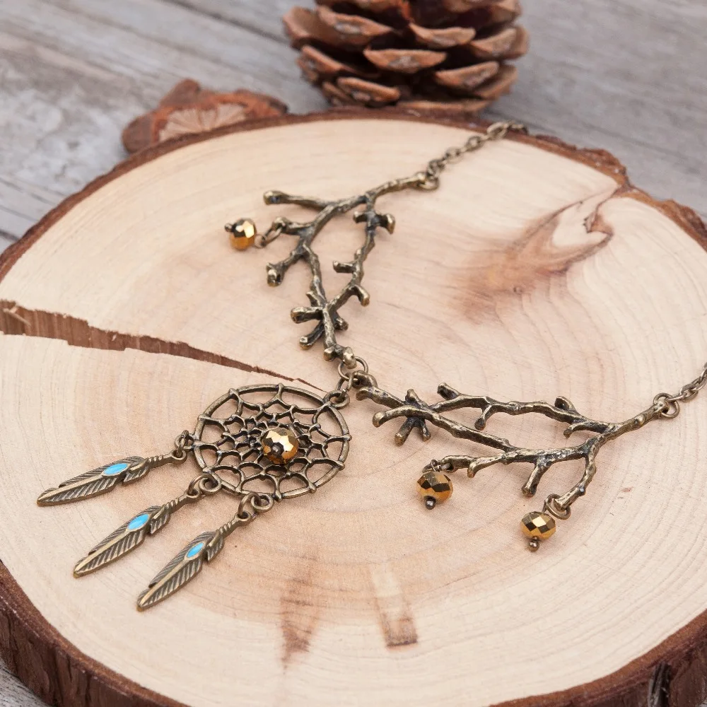 DoreenBeads новое модное винтажное ожерелье цепь для кабеля античное Бронзовое стекло