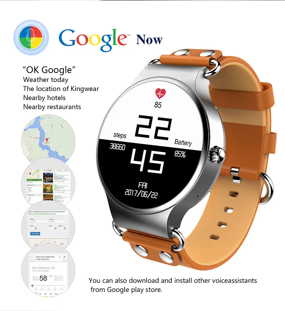 Смарт-часы KINGWEAR KW98 Android 5,1 3G wifi gps часы MTK6580 умные часы iOS Android для samsung gear S3 Xiaomi PK KW88 KC06
