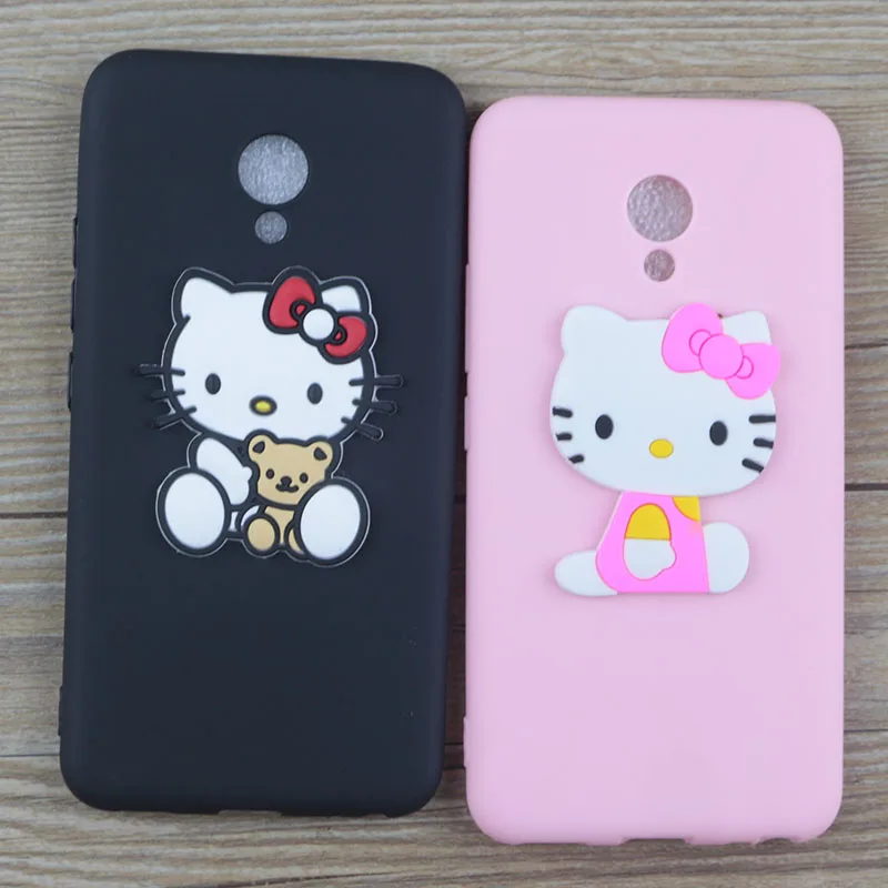 Милый мультфильм Минни чехол для Meizu M5 Note Чехлы стежка рисунок Hello Kitty Микки Кот
