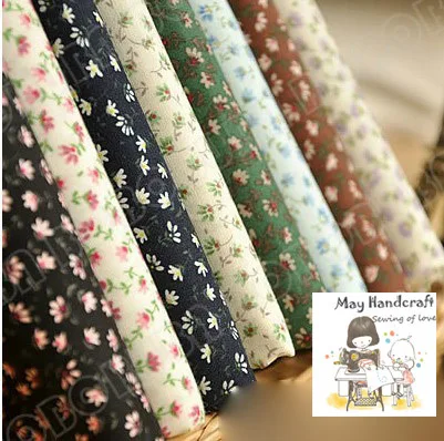 

5Meters/Lot High Quality 100% Cotton Fabrics Small Floral Printed Poplin Cotton Fabric for Sewing Dress Patchwork Cloth Tissue