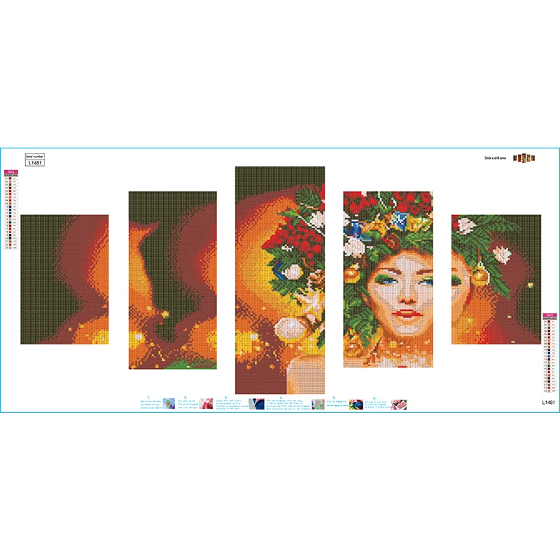 Full round 3D diy diamond painting free cross stitch kits mosaic embroidery beauty picture home Decor gift | Дом и сад