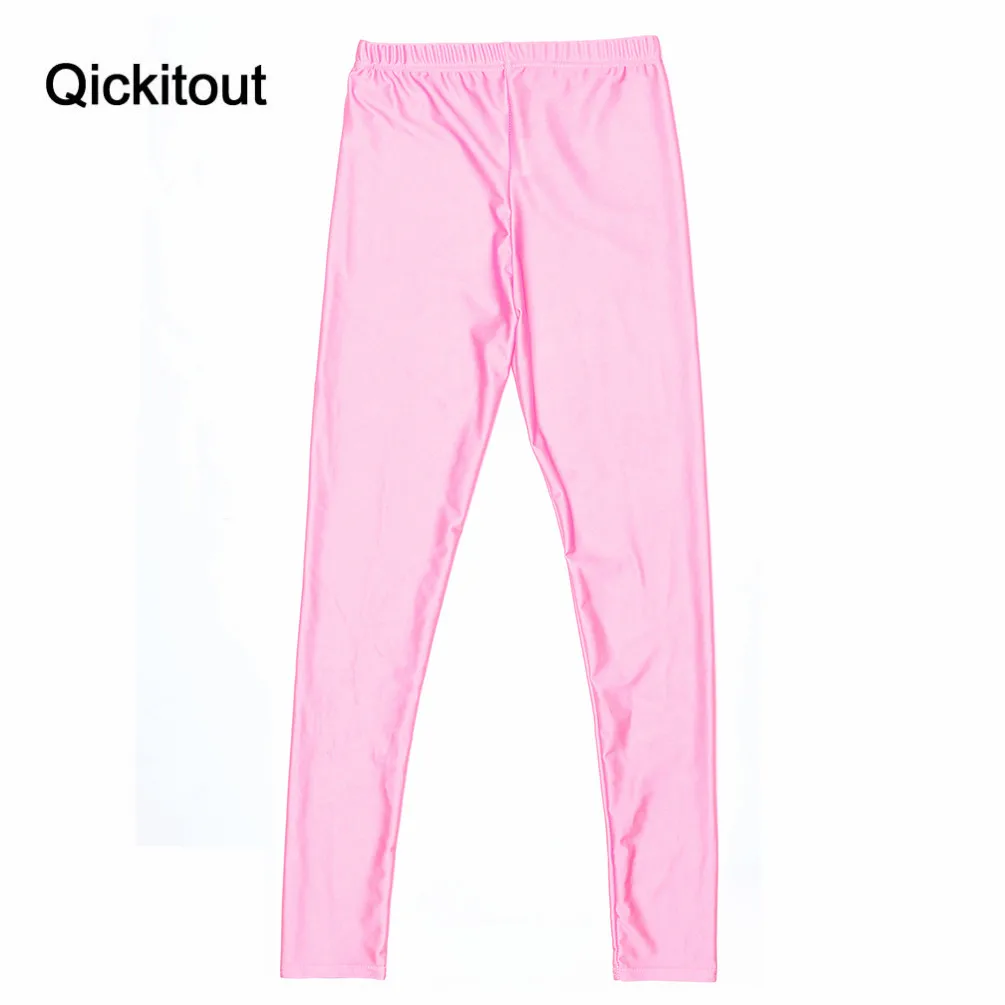 Qickitout Леггинсы для женщин 2016 пространство печати Брюки девочек Карамельный цвет